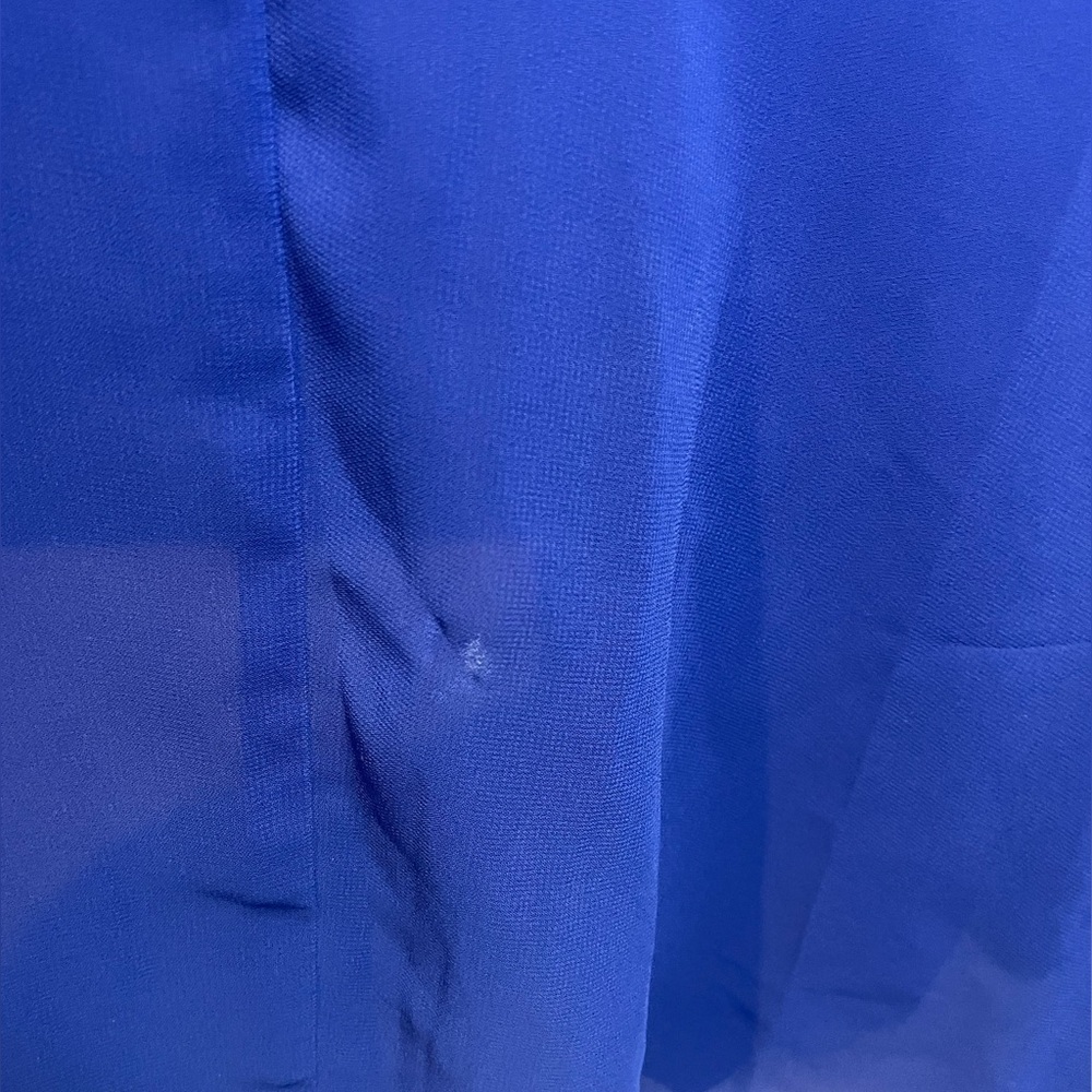 Ieena By Mac Duggal 55682 V‎ Neck, A Line, Bishop Sleeves, Cobalt Gown, size 20 - Picture 9 of 11